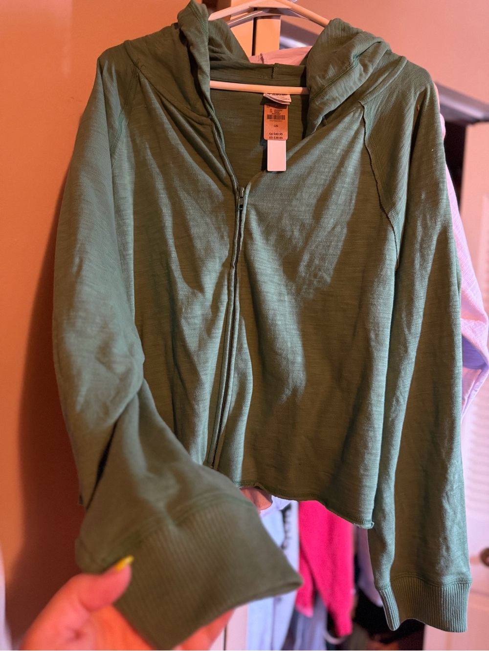 Victoria's Secret Olive Green Zip-Up Hoodie